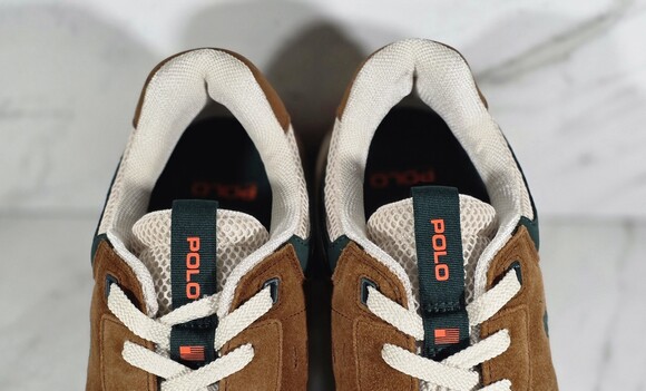 POLO RALPH LAUREN Trackster 200 Trainer Suede Leather Shoes Mens Size 12 NEW main image 4